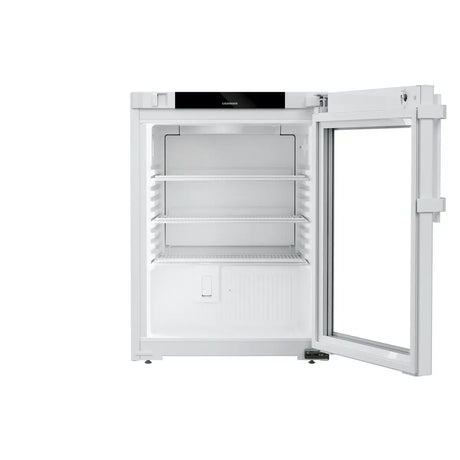 Liebherr SRTvh 1511 under counter medical refrigerator with door open. Shop now at Zone Medical.