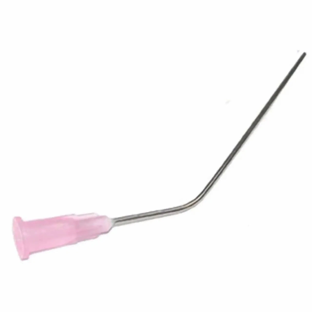 Pink 18 Gauge disposable bent non-sterile suction tube. Shop now at Zone Medical.