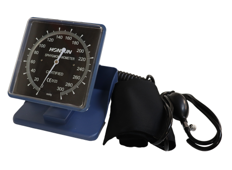 Wall and Desk Mount Aneroid Sphygmomanometer with Adult Cuff