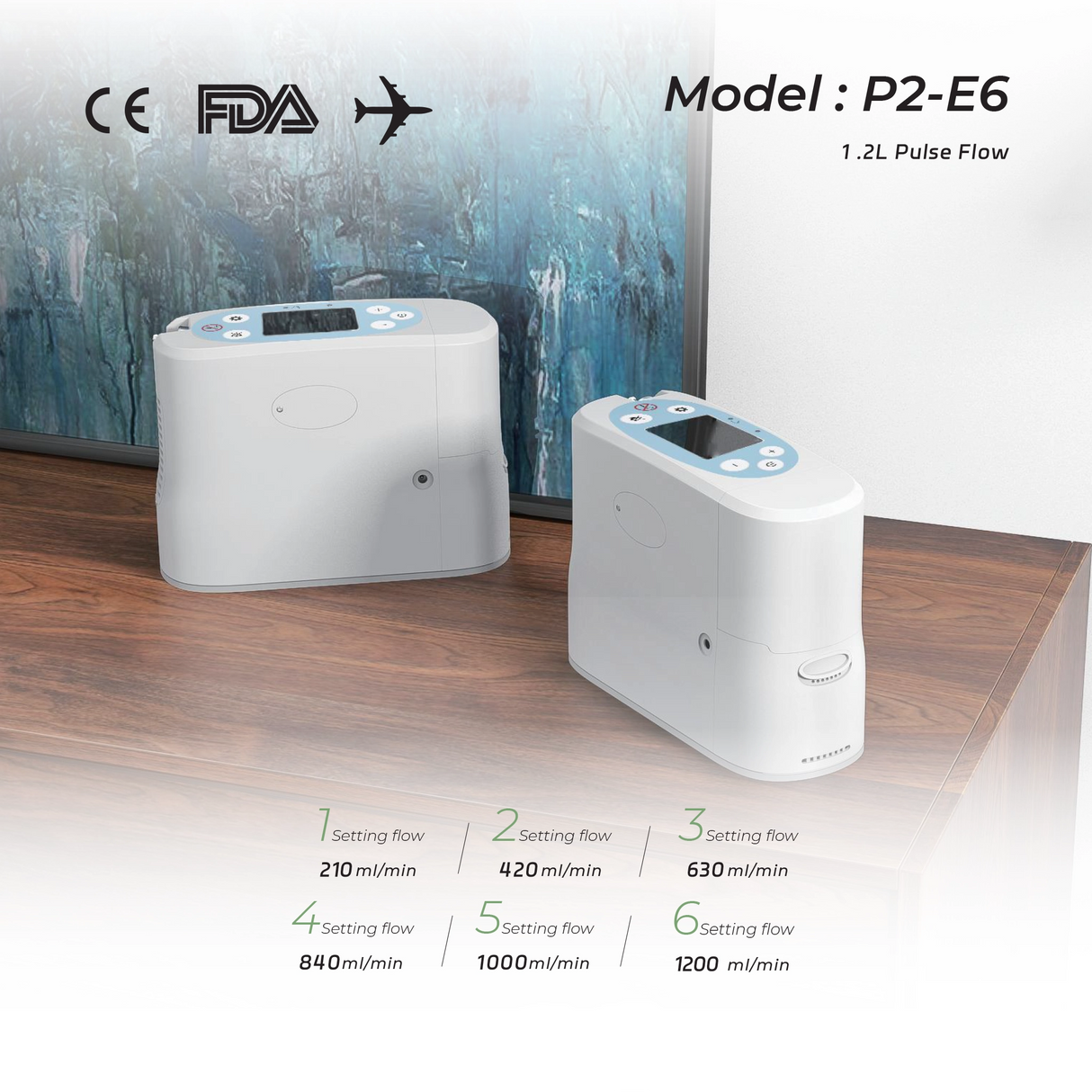 Kingon P2-E6 Portable Oxygen Concentrator