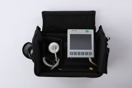 Kaixin BVT02 Bladder Scanner Carry Bag with the bladder scanner inside of it. Shop now at Zone Medical.