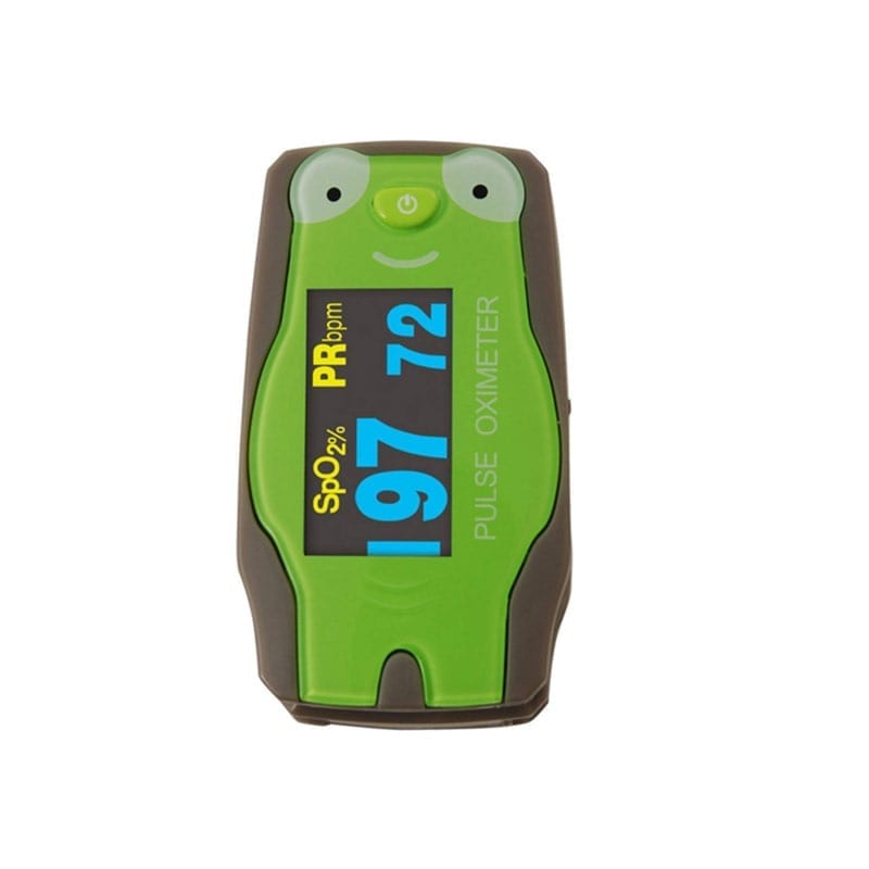 Child Fingertip Pulse Oximeter Frog Design C53 LCD