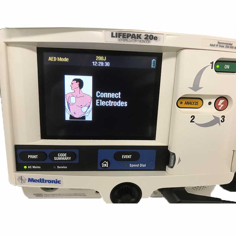 Lifepak 20E Defibrillator Monitor with Pacing SpO2 EtCO2 Secondhand